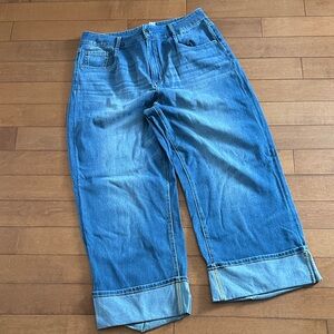 HALARA Women's Blue Ankle Jeans